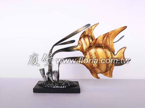 熱帶魚鐵器桌上擺飾  |傢飾精品|金屬藝品