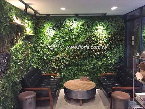 【 台北 工業風咖啡廳 】  |造景實績|人造植栽牆