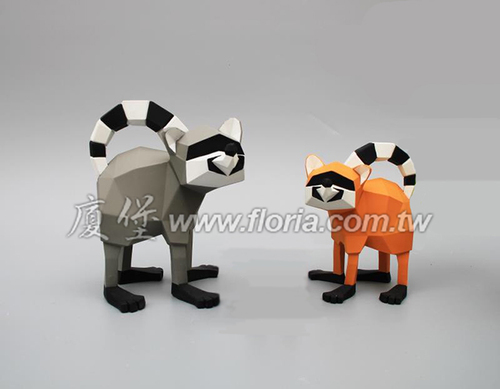 造型擺飾－幾何浣熊雕塑  |傢飾精品|飾品/雕塑品
