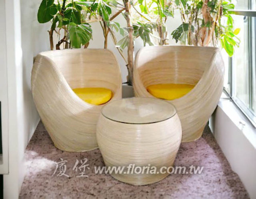 休閒籐椅組 /黃  |傢飾精品|精緻傢俱|藤製傢俱