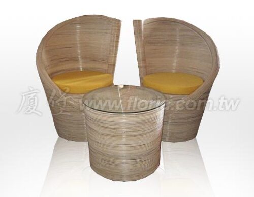 休閒籐桌椅 / 黃  |傢飾精品|精緻傢俱|藤製傢俱