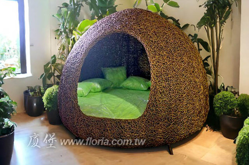 蛋型藤製休閒床  |傢飾精品|精緻傢俱|藤製傢俱